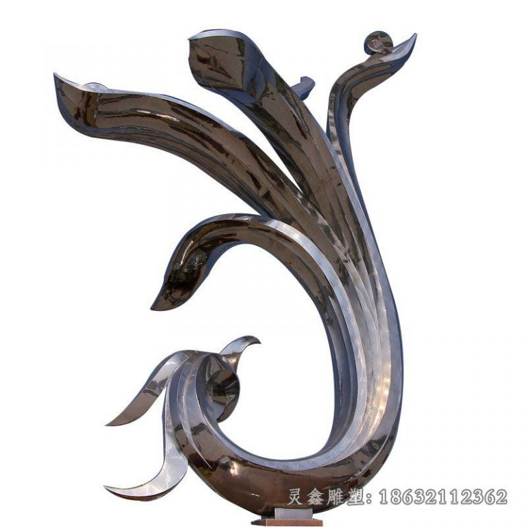不锈钢凤凰动物雕塑