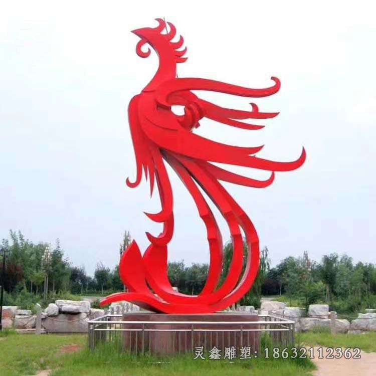 不锈钢抽象凤凰雕塑