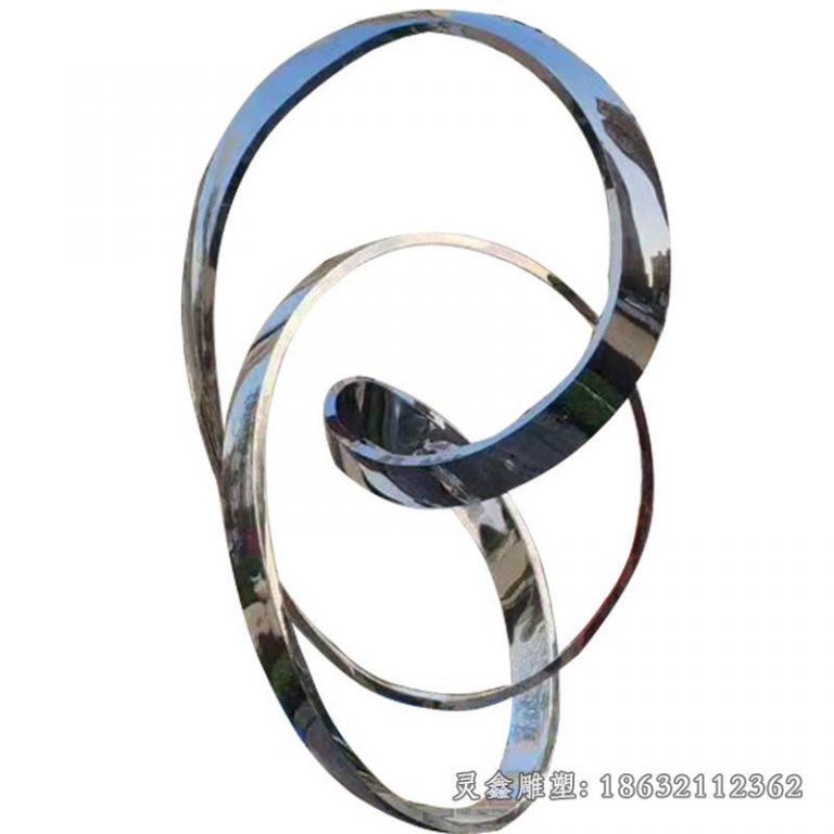 不锈钢镜面抽象雕塑