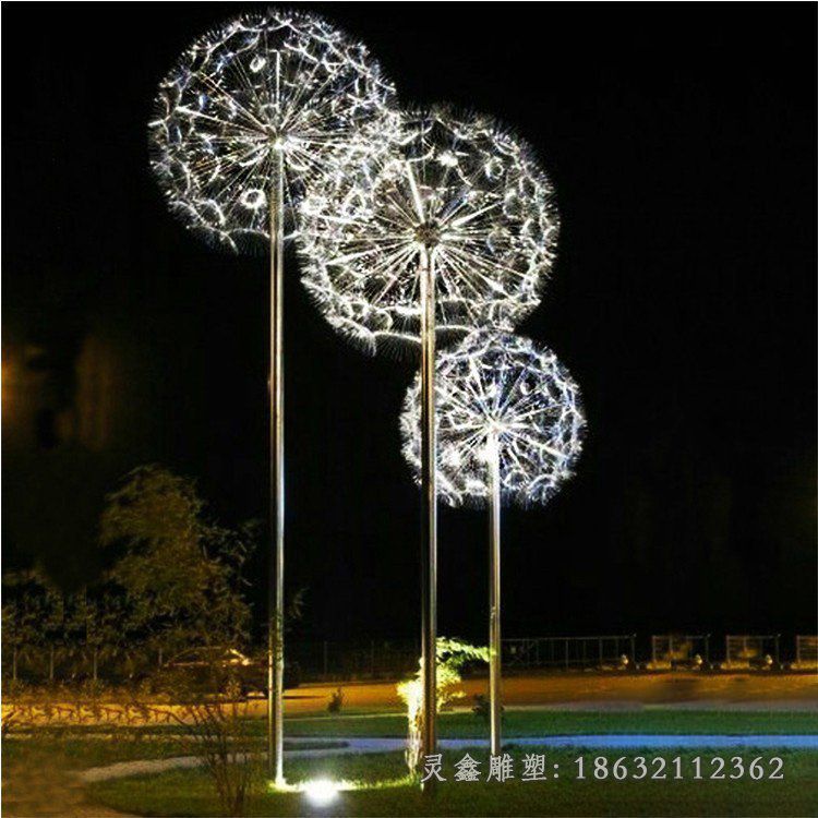 公园镂空蒲公英雕塑