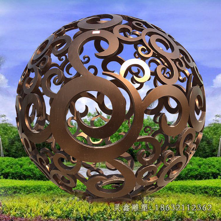 公园不锈钢球形雕塑