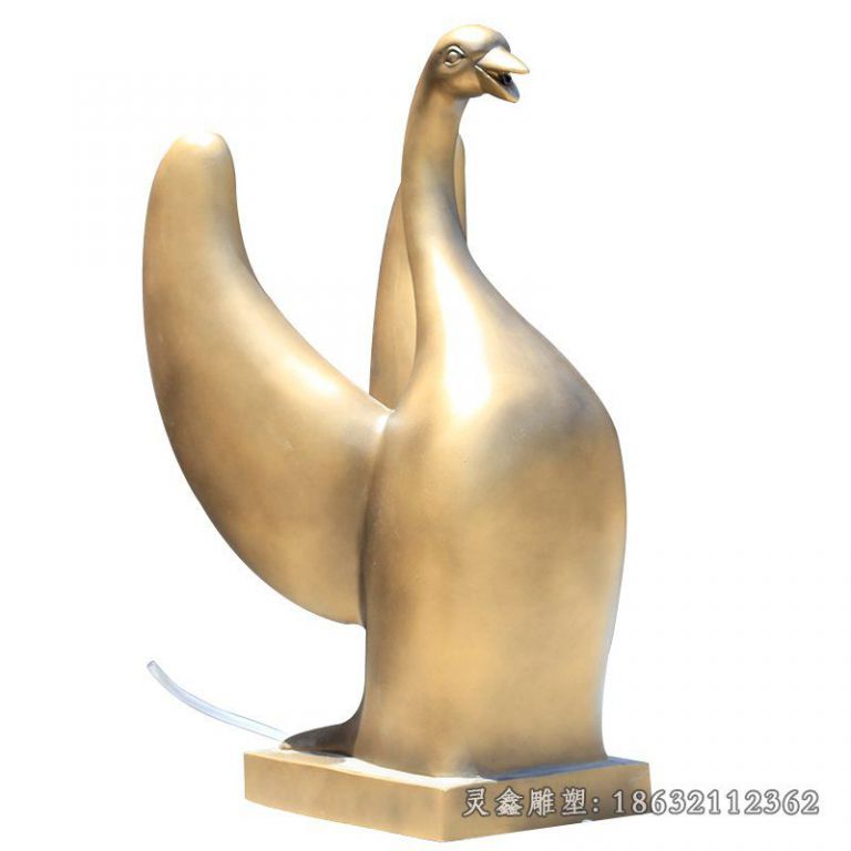 抽象天鹅公园雕塑