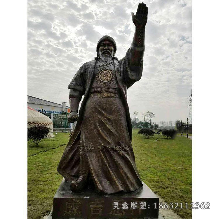 成吉思汗古代人物铜雕