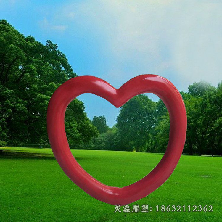 不锈钢爱心城市雕塑