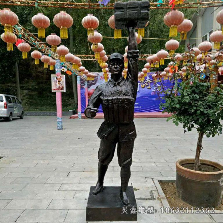 董存瑞人物铜雕