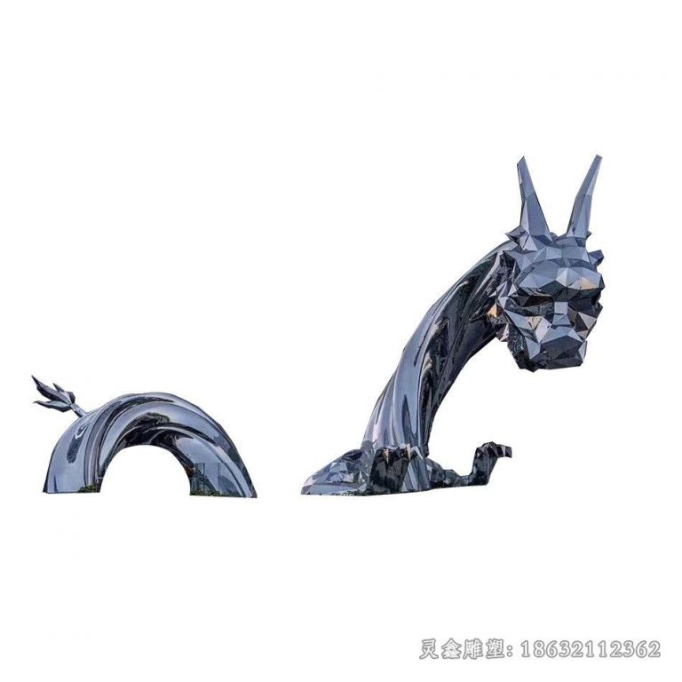 不锈钢龙公园镜面景观雕塑