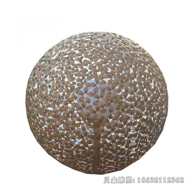 不锈钢镂空球公园景观雕塑