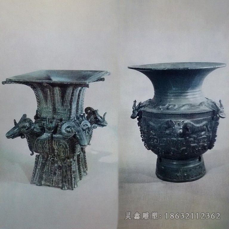 四羊方尊广场景观铜雕