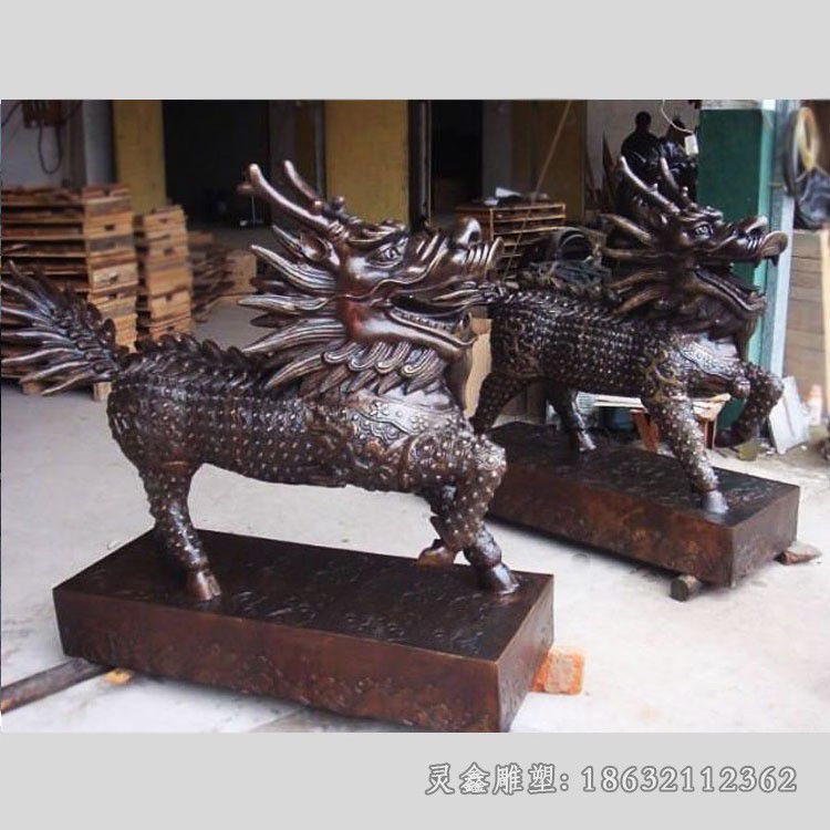 神兽麒麟园林景观铜雕