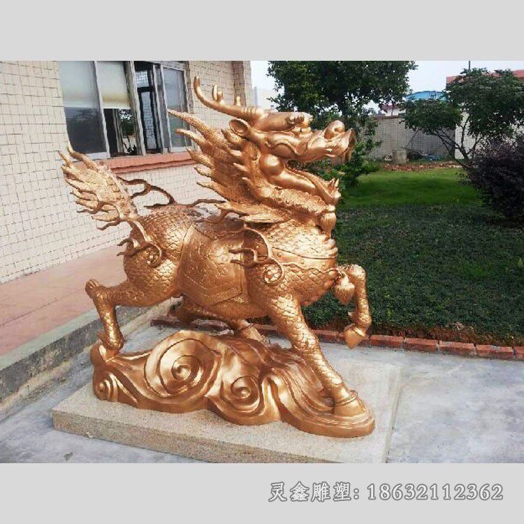 神兽麒麟小区景观铜雕