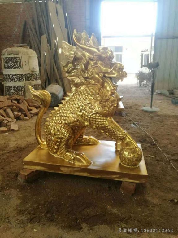 神兽麒麟景区景观铜雕