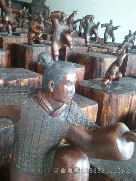 兵马俑城市景观人物铜雕