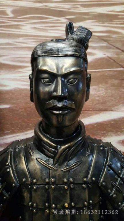 兵马俑公园景观人物铜雕