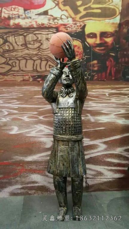 兵马俑户外景观人物铜雕