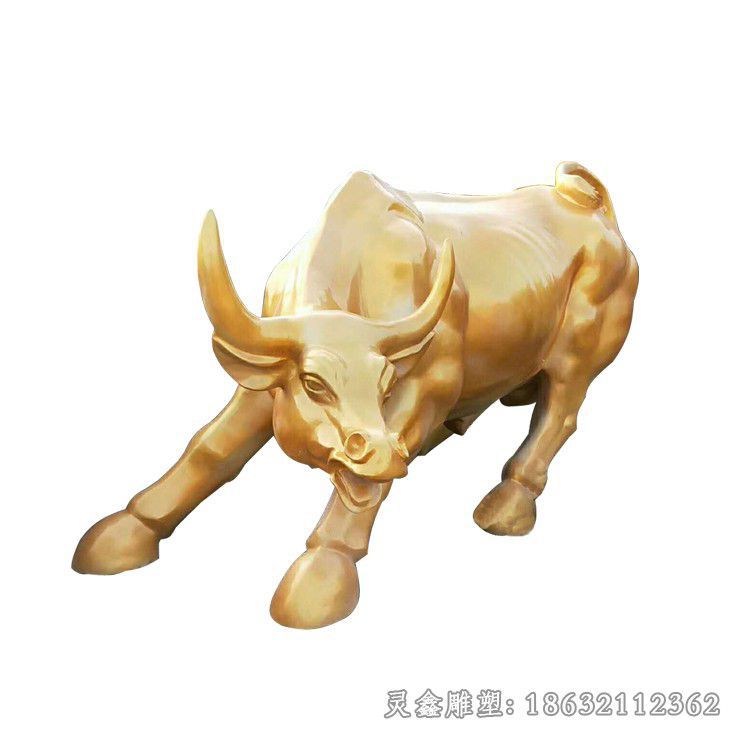 华尔街牛广场景观铜雕