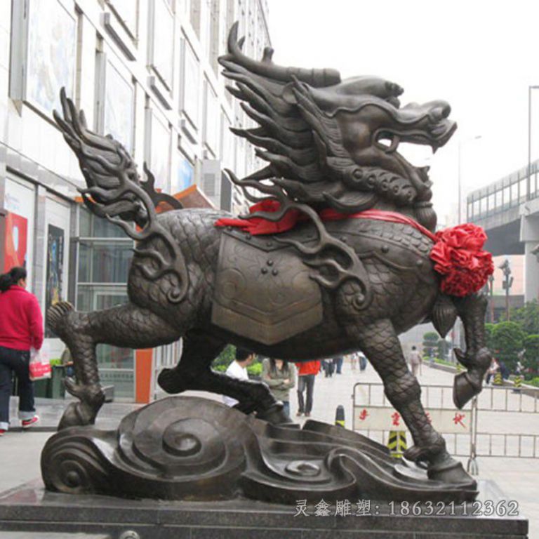 动物麒麟广场景观铜雕