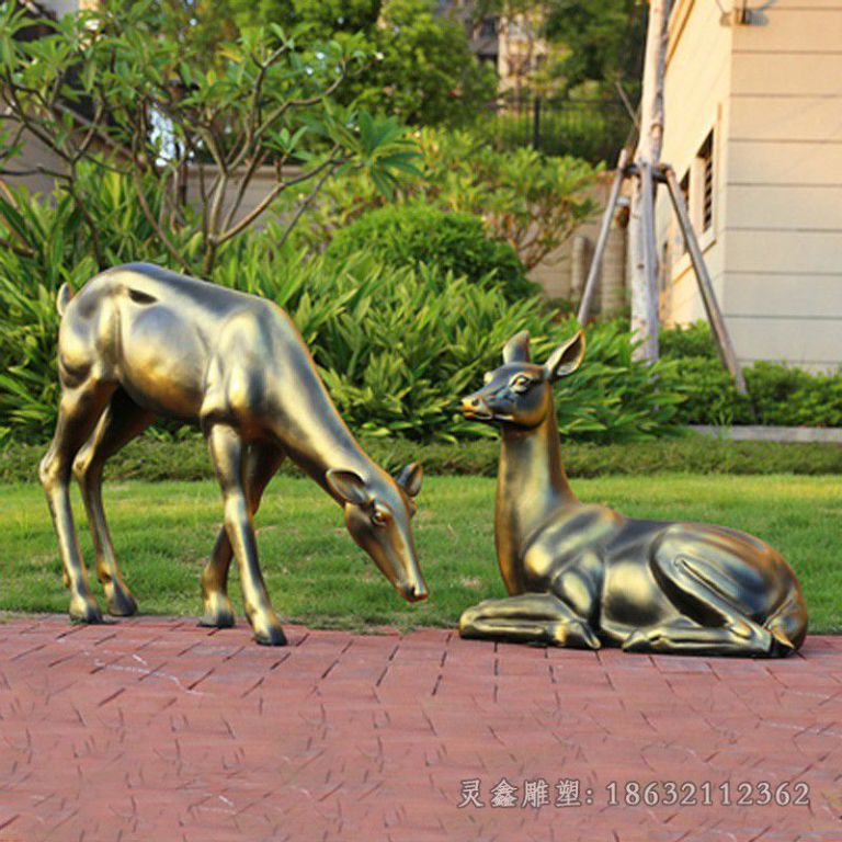 动物鹿别墅景观铜雕