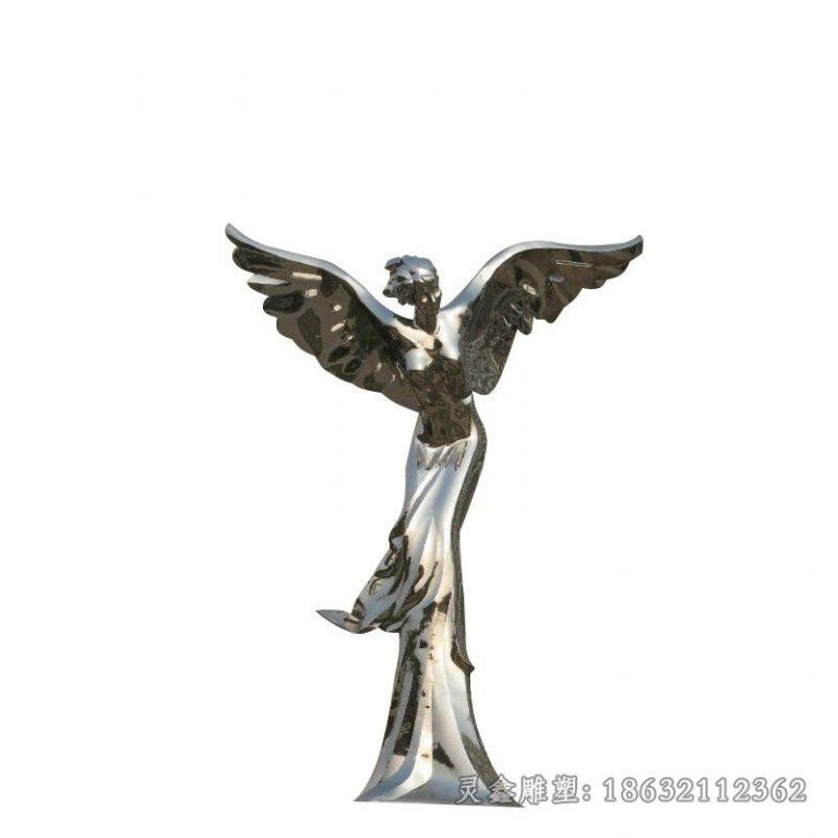 不锈钢镜面抽象人物公园雕塑