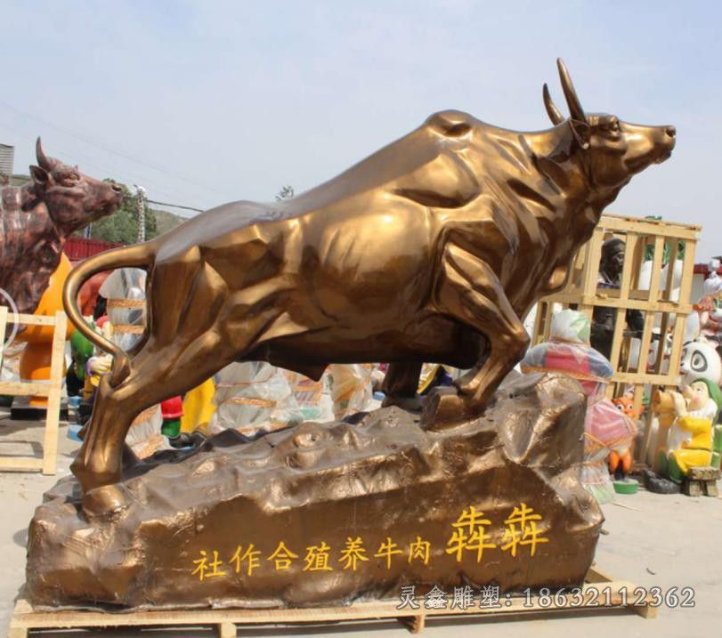 动物牛小区景观铜雕