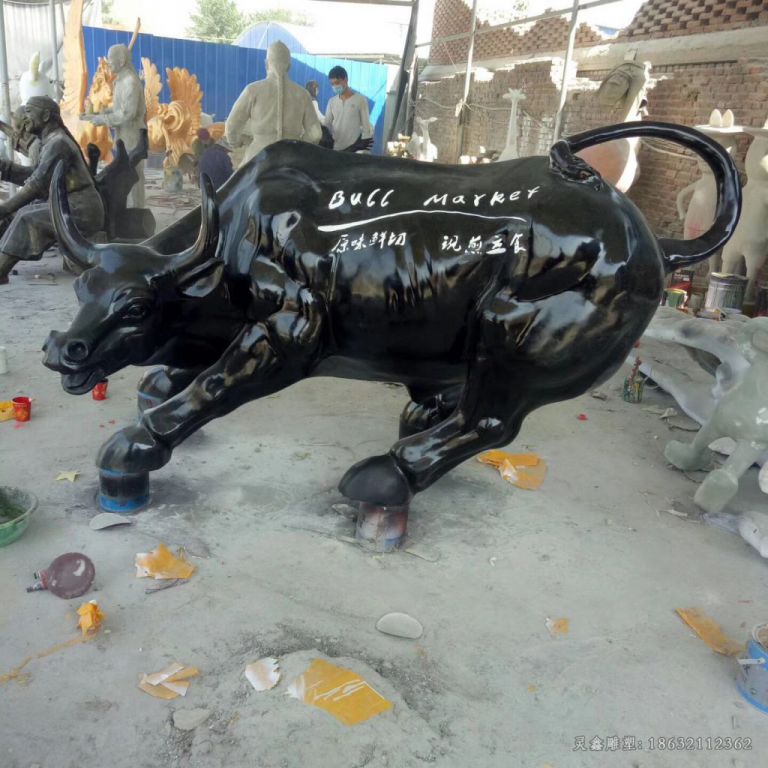 黑牛广场景观动物铜雕