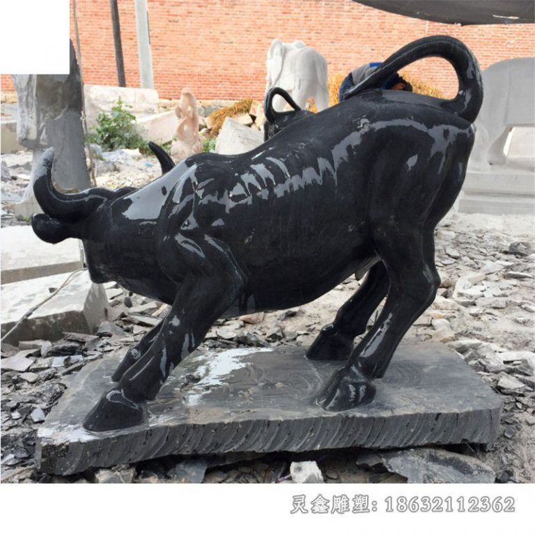 黑牛城市景观动物铜雕