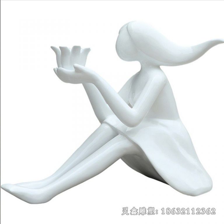 不锈钢抽象人物小区雕塑