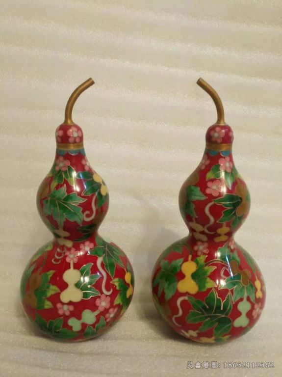 彩绘葫芦城市景观铜雕