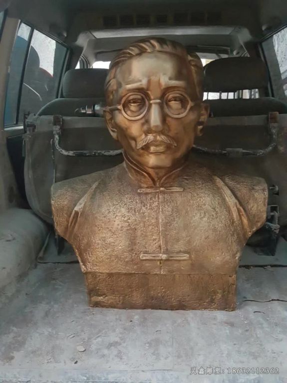 蔡元培半身像校园铜雕