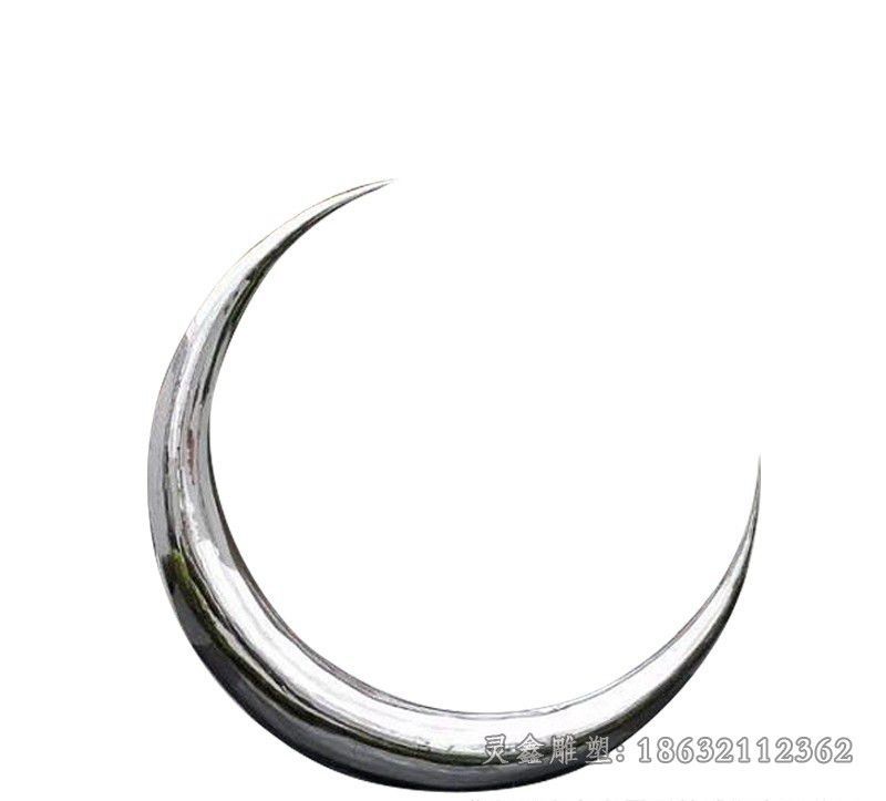 不锈钢镜面月亮公园雕塑