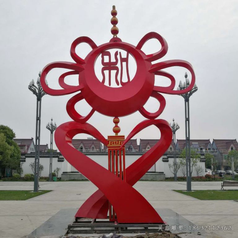 不锈钢抽象广场景观雕塑