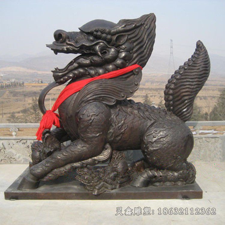 卧姿狮子公园景观铜雕