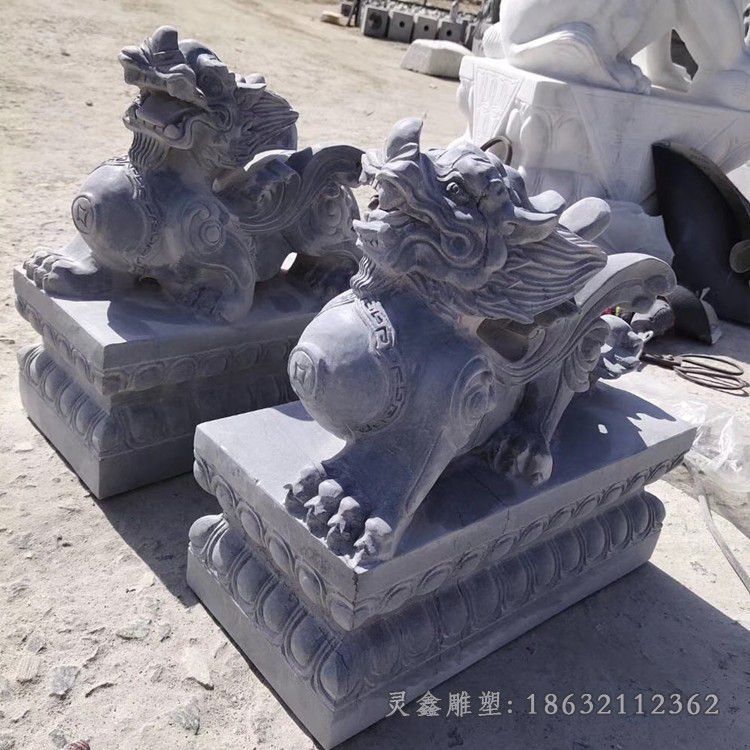 坐姿貔貅广场景观铜雕