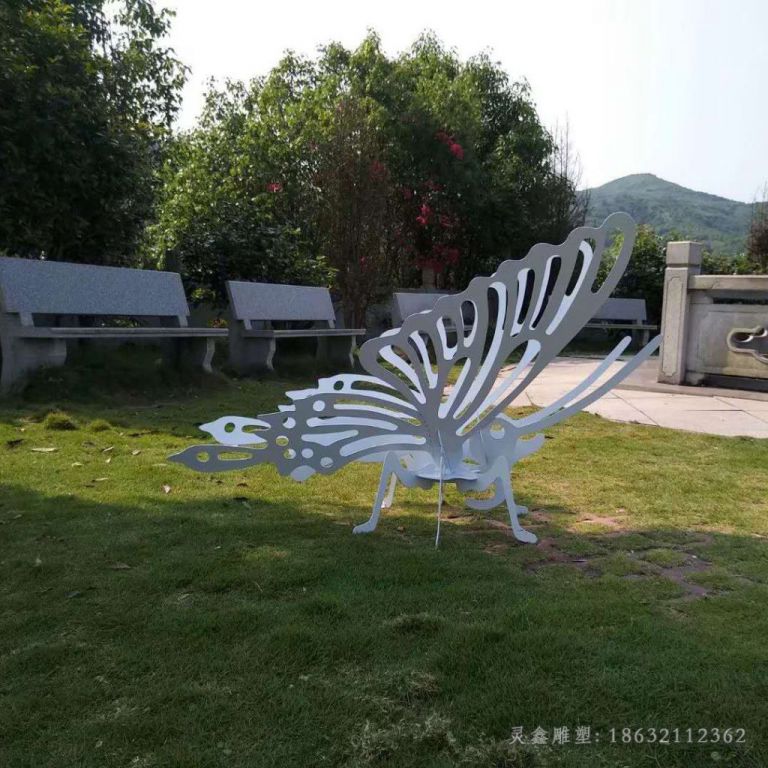不锈钢镂空蝴蝶景观雕塑