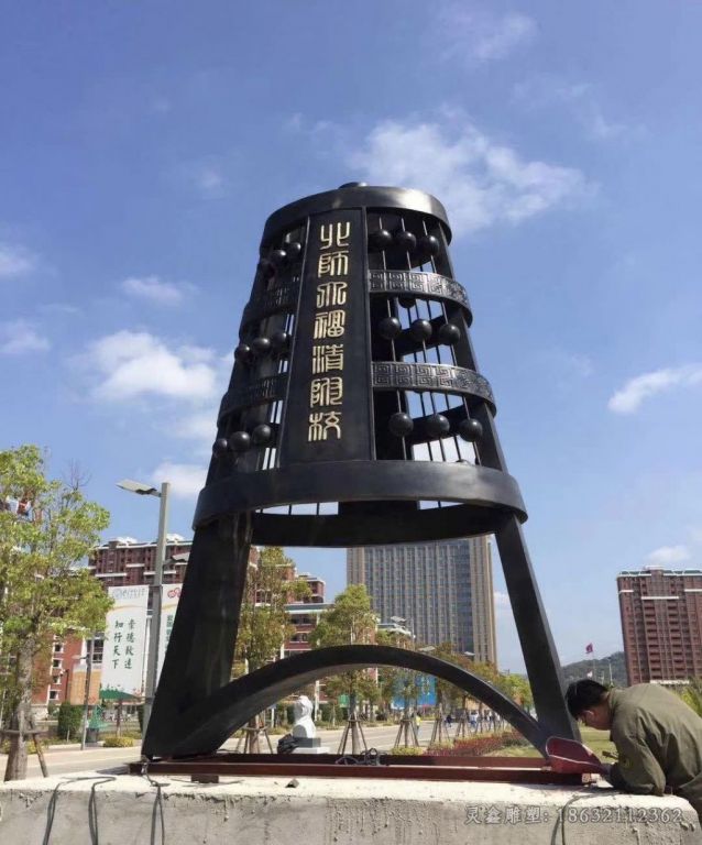 抽象大型铜鼎广场铜雕