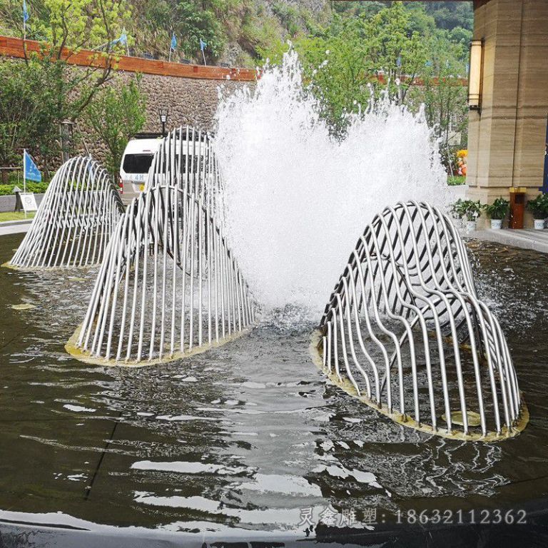 不锈钢假山公园雕塑