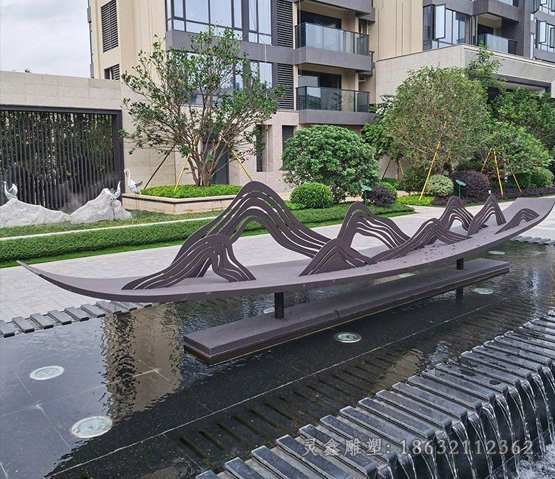 不锈钢假山小区景观雕塑