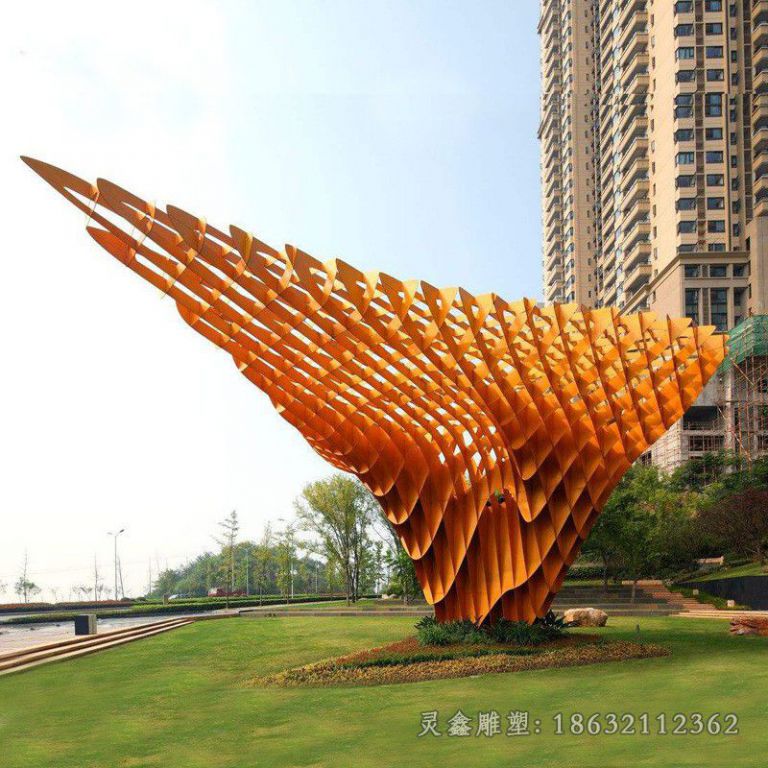 不锈钢廊架小区雕塑