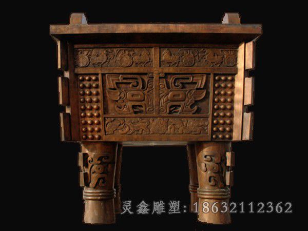 四足鼎城市景观铜雕