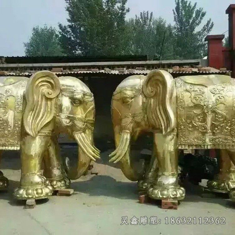 动物大象户外景观铜雕