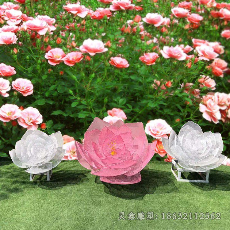 不锈钢镂空花公园雕塑