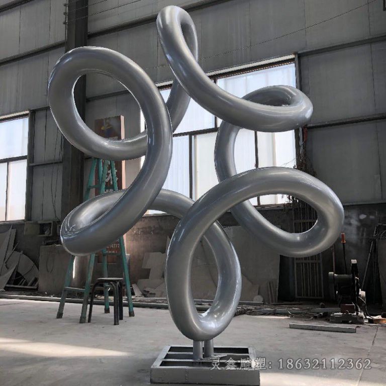 异形圆环公园不锈钢雕塑