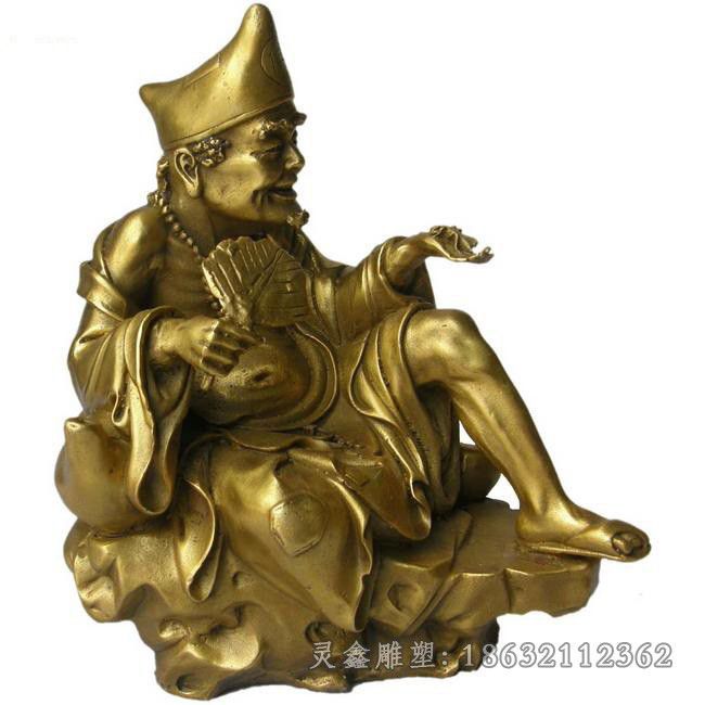 道济和尚公园人物铜雕