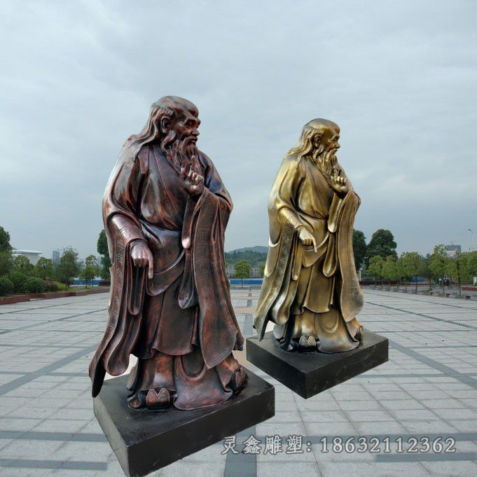 道教老子广场人物铜雕