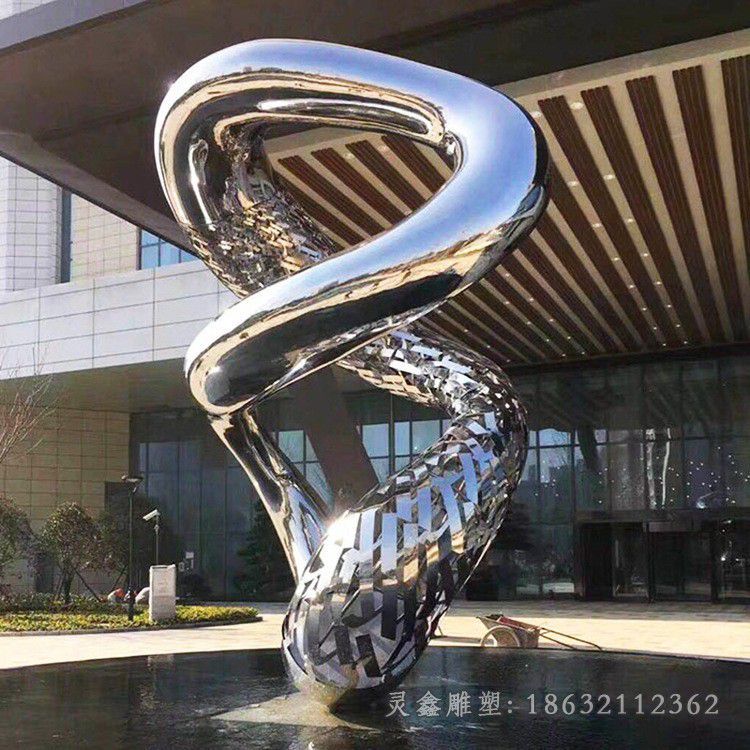 抽象圆环公园不锈钢雕塑