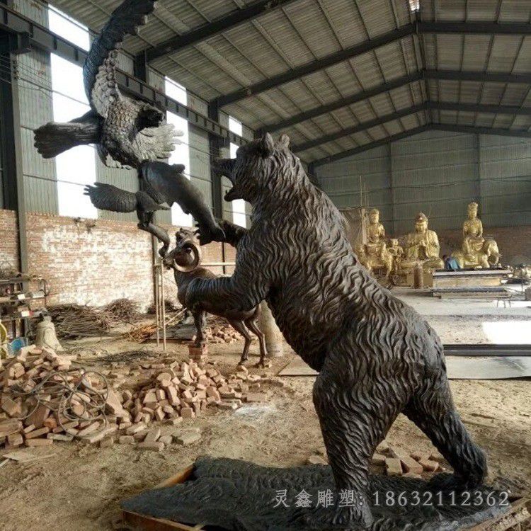 大鹏展翅鹰广场铜雕