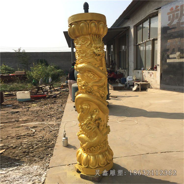 龙柱广场景观铜雕