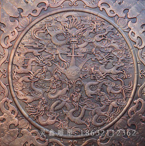 浮雕龙图广场景观铜雕
