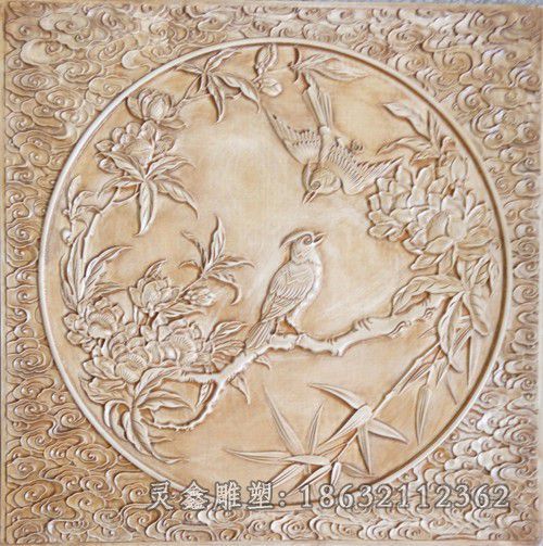 浮雕鸟广场景观铜雕