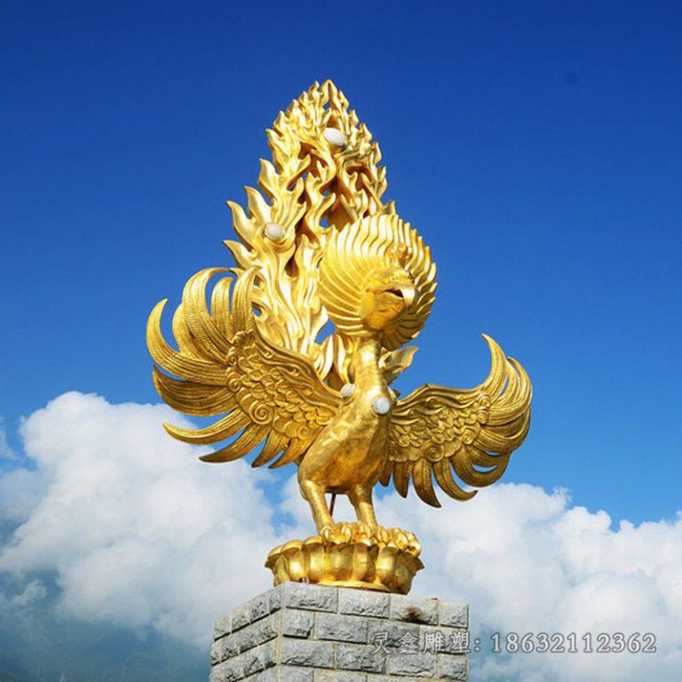 不锈钢抽象凤凰广场雕塑