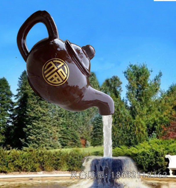 不锈钢彩绘喷泉公园雕塑